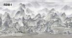 Mountains Design,VINYL FABRIC TEXTILE Wall Mural in Different Texture, Code FJ318.  It is produced as ONE PIECE WTHOUT JOINT. without joint. - Image 2