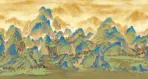 Mountains Design,VINYL FABRIC TEXTILE Wall Mural in Different Texture, Code FJ318.  It is produced as ONE PIECE WTHOUT JOINT. without joint.