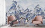 Mountains Design Mural WALLPAPER, Available in various Paper Texture, Code FJ318. It is Produced as 105 CM WIDE ROLL PANELS. - Image 6