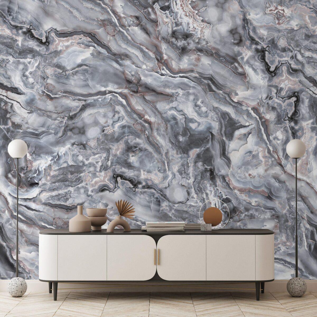 Marble Finish Design Mural WALLPAPER, Available in various Paper Texture, Code FJ319. It is Produced as 105 cm Wide Roll Panels. - Image 6