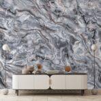 Marble Finish Design Mural WALLPAPER, Available in various Paper Texture, Code FJ319. It is Produced as 105 cm Wide Roll Panels. - Image 6