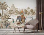 Elephant Pattern Design Mural WALLPAPER, Available in Various Paper Texture, Code FJ309.  It is Produced as 105 CM Wide Roll Panels. - Image 6