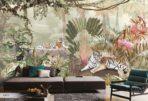 Tiger Design, VINYL FABRIC TEXTILE Wall Mural in Different Texture, Code A311. It is produced as ONE PIECE WITHOUT JOINT. - Image 4
