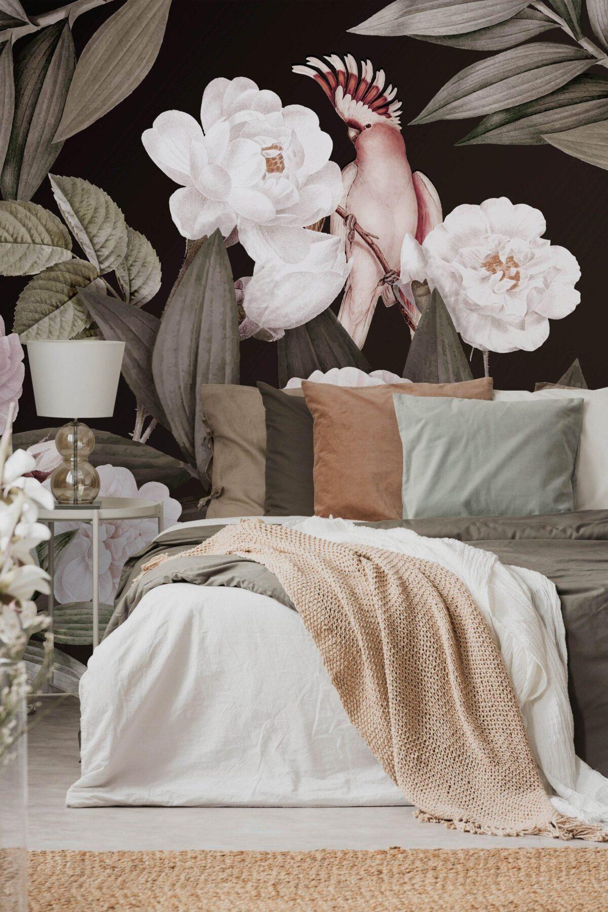 Flower Pattern Design MURAL WALLPAPER, Available in Various Paper Texture, Code A316. It is Produced as 105 CM WIDE ROLL PANELS. - Image 6