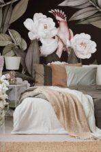 Flower Pattern Design MURAL WALLPAPER, Available in Various Paper Texture, Code A316. It is Produced as 105 CM WIDE ROLL PANELS. - Image 6
