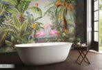 Flamingo  MURAL WALLPAPER, Available in Various Paper Texture, Code A319. It is Produced as 105 CM WIDE ROLL PANELS. - Image 5