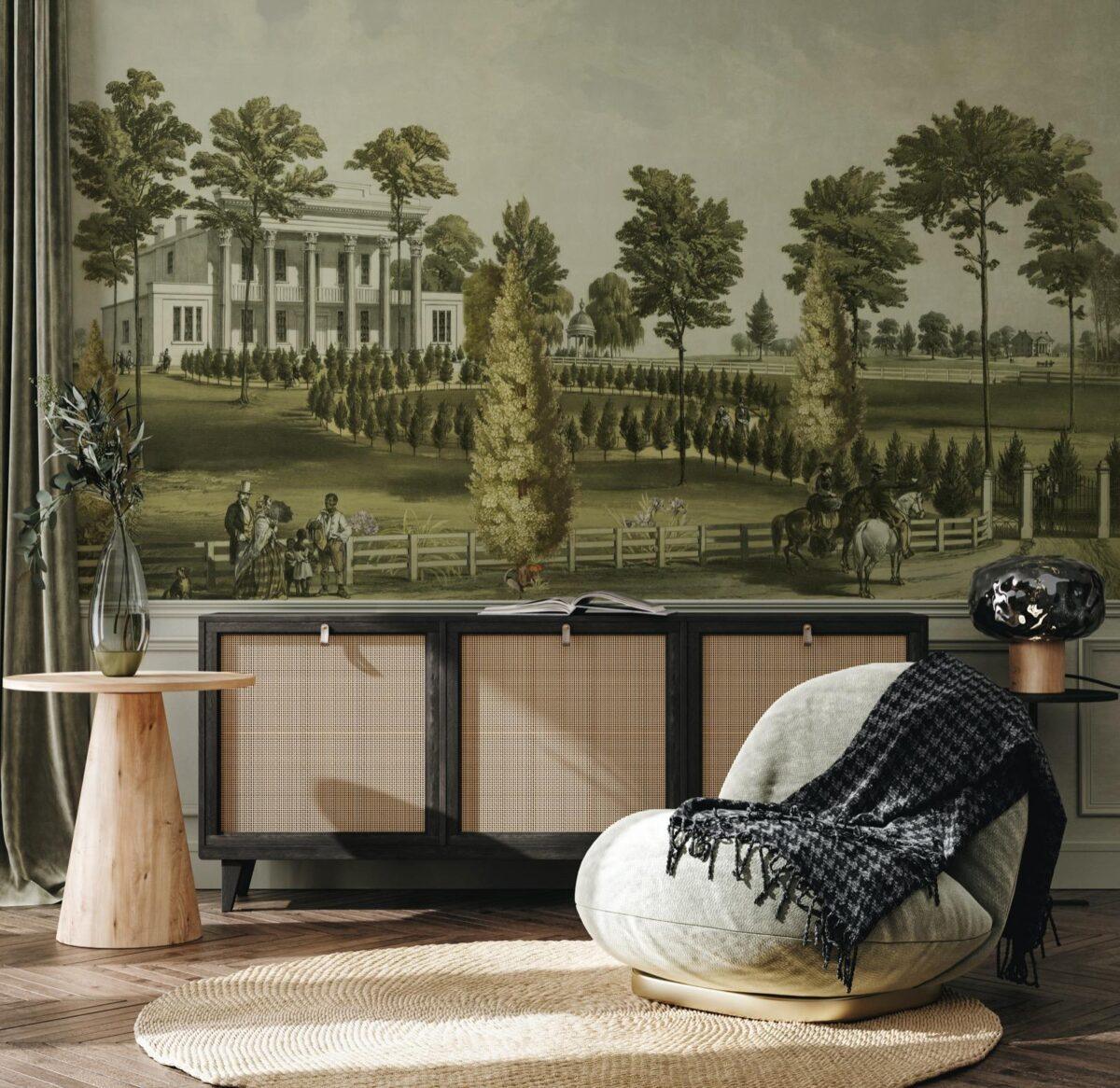 Forest Landscape Design Mural WALLPAPER, Available in various Paper Texture, Code FJ314. It is Produced as 105 CM Wide Roll Panels. - Image 7