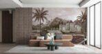 Landscape Pattern Design Mural WALLPAPER, Available in Various Paper Texture. It is Produced as 105 CM Wide Roll Panels. Code FJ311 - Image 5
