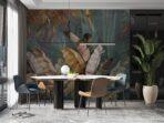 Tropical Leaves Design Mural WALLPAPER, Available in various Paper Texture, Code FJ316. It is Produced as 105 CM Wide Roll Panels. - Image 6