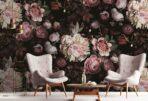 Flower Pattern Design MURAL WALLPAPER, Available in Various Paper Texture, Code A322. It is Produced as 105 CM WIDE ROLL PANELS. - Image 2