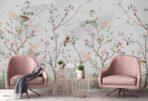 Spring Blossoms Design MURAL WALLPAPER, Available in Various Paper Texture, Code A324. It is Produced as 105 CM WIDE ROLL PANELS. - Image 7