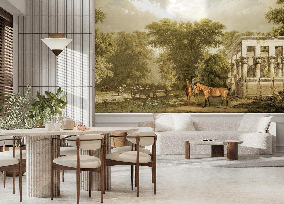 Forest Landscape Design Mural WALLPAPER, Available in various Paper Texture, Code FJ314. It is Produced as 105 CM Wide Roll Panels. - Image 6