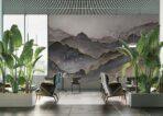 Mountains Design, VINYL FABRIC TEXTILE Wall Mural in Different Texture, Code FJ317. It is produced as ONE PIECE WITHOUT JOINT.                       without joint. - Image 5