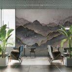 Mountains Design Mural WALLPAPER, Available in various Paper Texture, Code FJ317. It is Produced as 105 CM WIDE ROLL PANELS. - Image 6