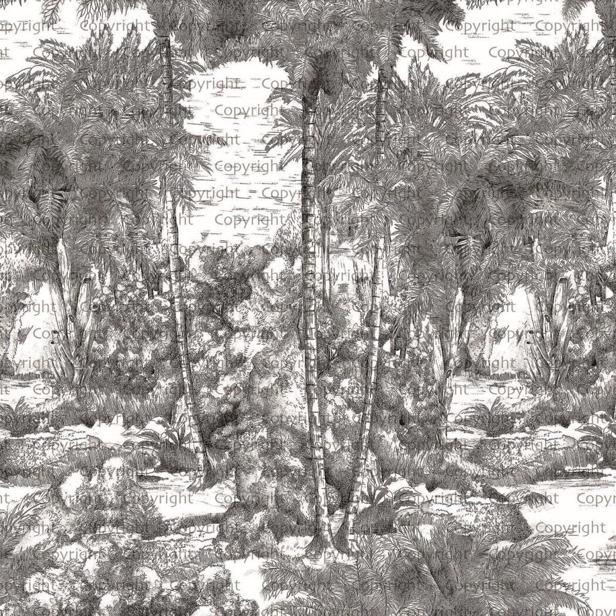 Jungle Design MURAL WALLPAPER, Available in Various Paper Texture, Code SE301. It is Produced as 105 CM WIDE ROLL PANELS. - Image 2