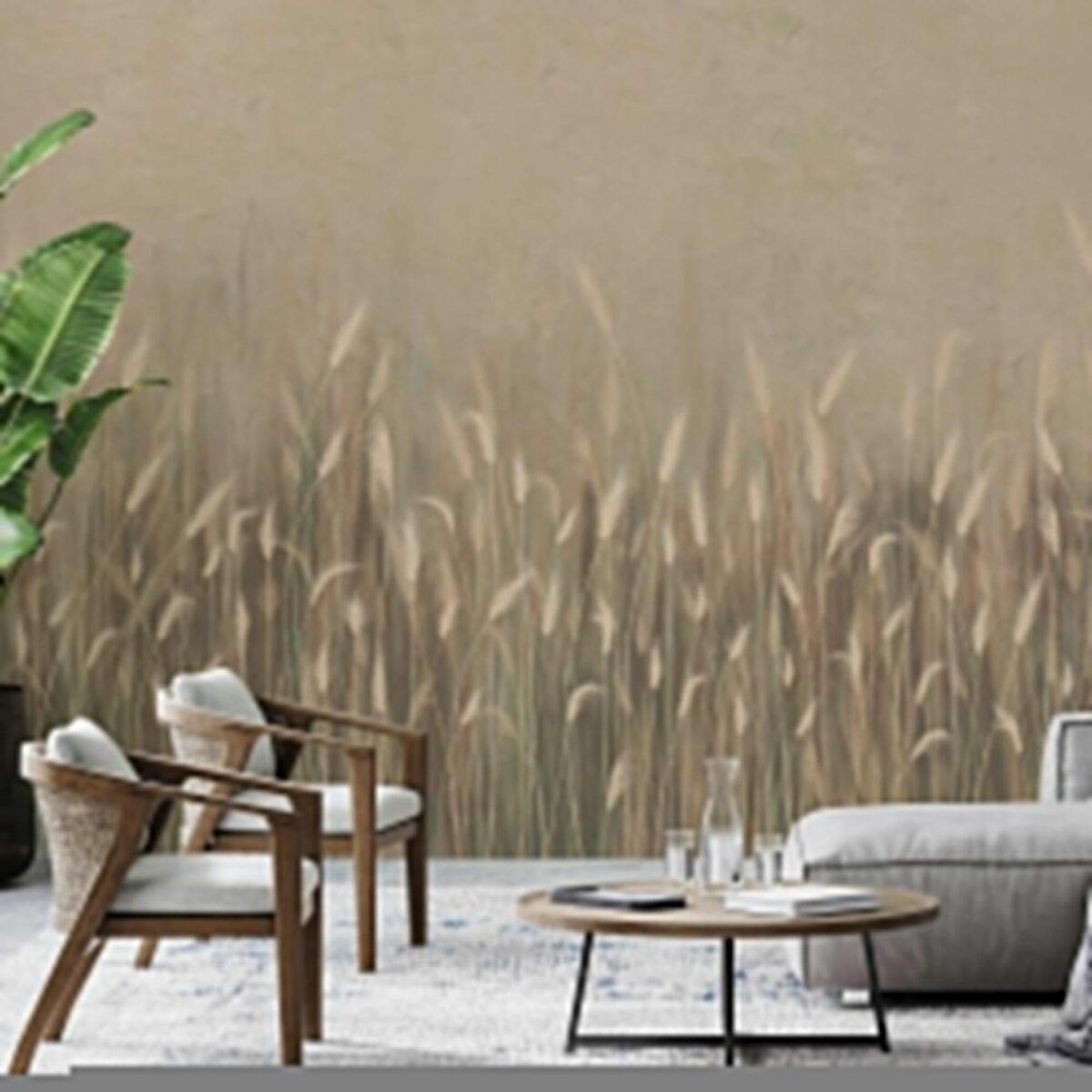 Pampas Flower Design MURAL WALLPAPER, Available in Various Paper Texture, Code SE302. It is Produced as 105 CM WIDE ROLL PANELS. - Image 6
