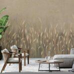 Pampas Flower Design MURAL WALLPAPER, Available in Various Paper Texture, Code SE302. It is Produced as 105 CM WIDE ROLL PANELS. - Image 6