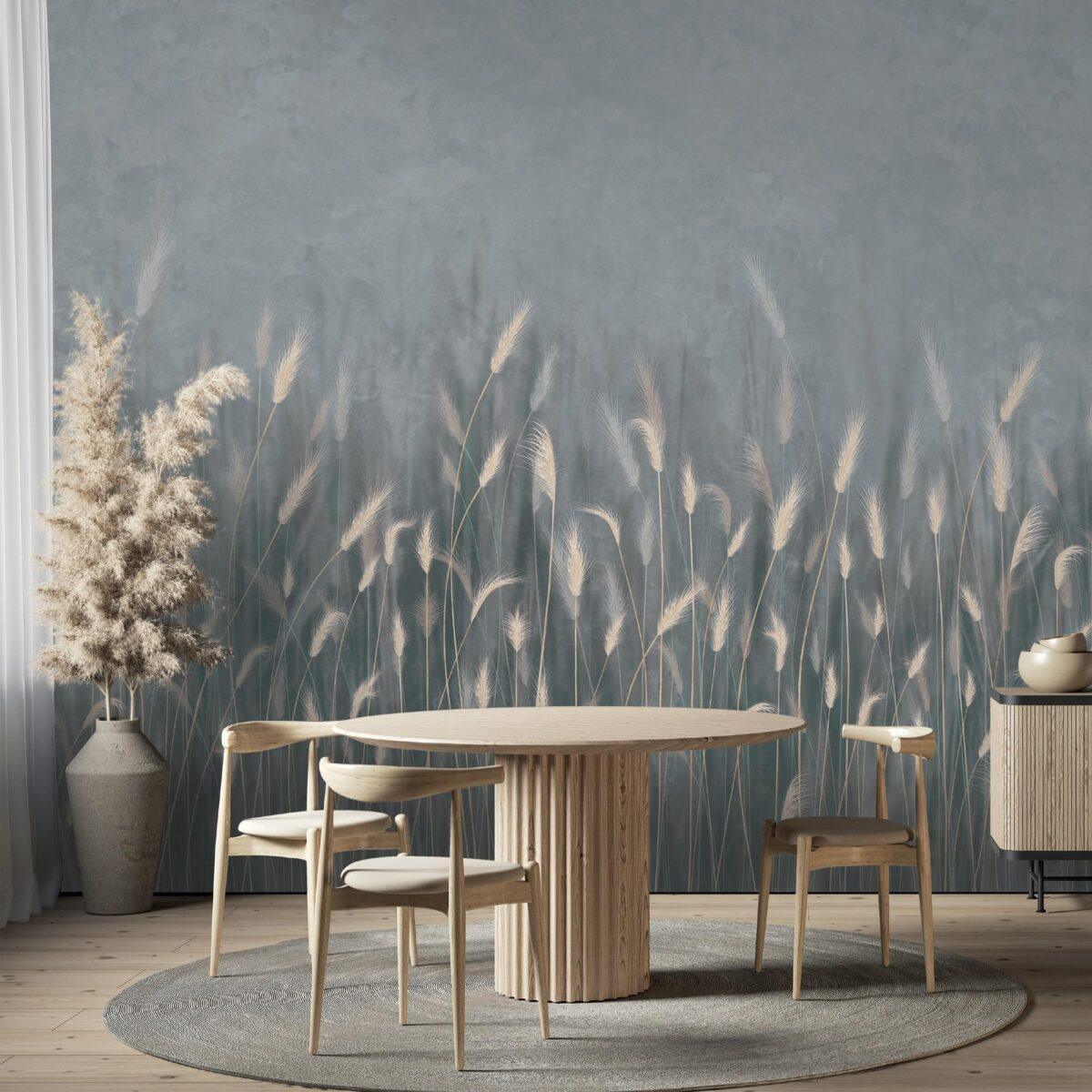 Pampas Flower Design MURAL WALLPAPER, Available in Various Paper Texture, Code SE302. It is Produced as 105 CM WIDE ROLL PANELS. - Image 8