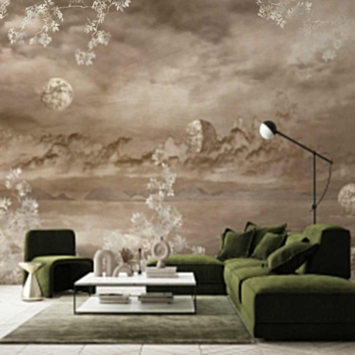 Galaxy Design, VINYL FABRIC TEXTILE Wall Mural in Different Texture, Code SE303. It is produced as ONE PIECE WITHOUT JOINT. - Image 5