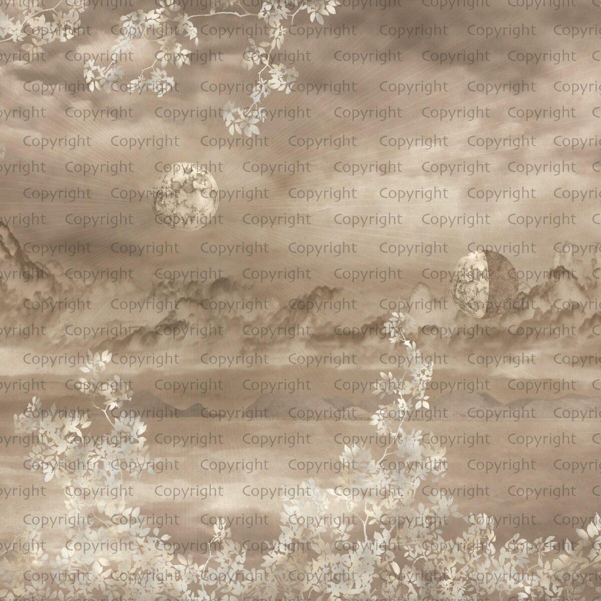 Galaxy Design MURAL WALLPAPER, Available in Various Paper Texture, Code SE303. It is Produced as 105 CM WIDE ROLL PANELS. - Image 2