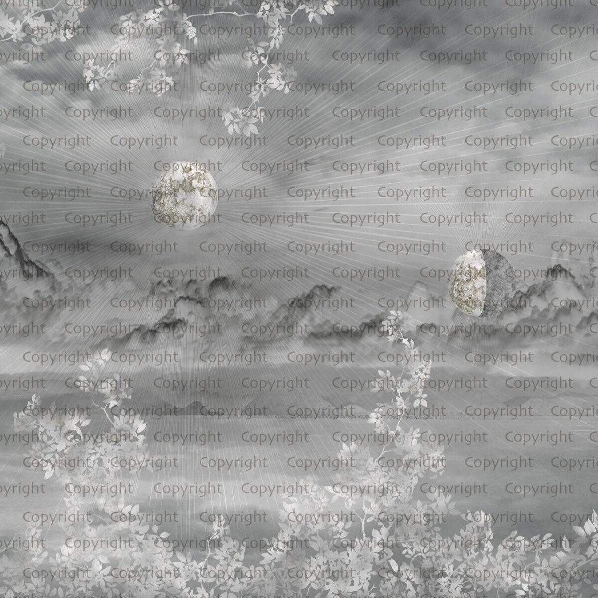 Galaxy Design MURAL WALLPAPER, Available in Various Paper Texture, Code SE303. It is Produced as 105 CM WIDE ROLL PANELS. - Image 3