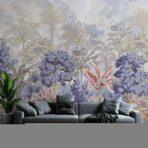 Colorful Jungle Design MURAL WALLPAPER, Available in Various Paper Texture, Code SE304. It is Produced as 105 CM WIDE ROLL PANELS. - Image 5