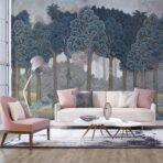 Tropical Design, VINYL FABRIC TEXTILE Wall Mural in Different Texture, Code SE306. It is produced as ONE PIECE WITHOUT JOINT. - Image 5