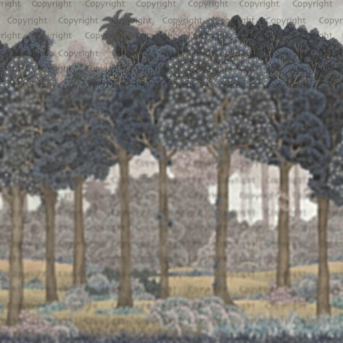 Tropical Design MURAL WALLPAPER, Available in Various Paper Texture, Code SE306. It is Produced as 105 CM WIDE ROLL PANELS. - Image 2