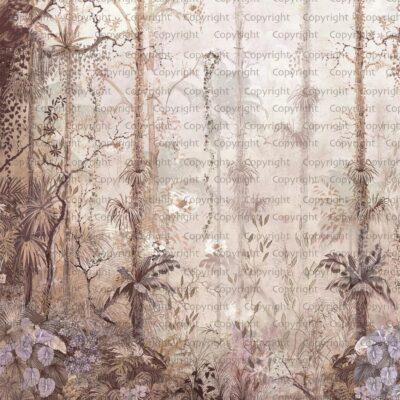 Tropical Nature Design MURAL WALLPAPER, Available in Various Paper Texture, Code SE308. It is Produced as 105 CM WIDE ROLL PANELS.