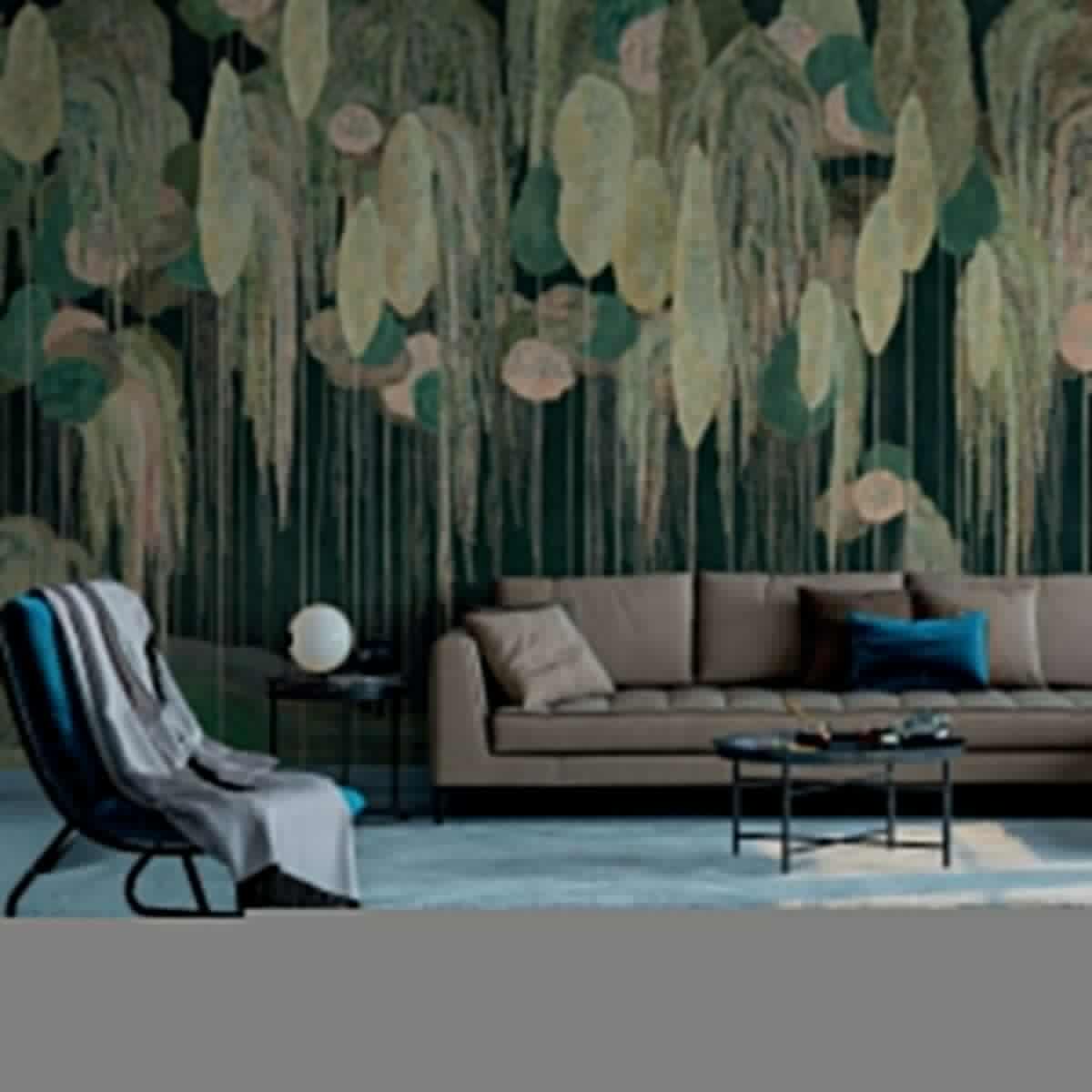 Abstract Mediterranean Cypress Tree Design MURAL WALLPAPER, Available in Various Paper Texture, Code SE309. It is Produced as 105 CM WIDE ROLL PANELS. - Image 10