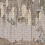 Abstract Mediterranean Cypress Tree Design MURAL WALLPAPER, Available in Various Paper Texture, Code SE309. It is Produced as 105 CM WIDE ROLL PANELS. - Image 2