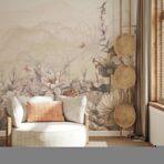 Floral Design MURAL WALLPAPER, Available in Various Paper Texture, Code SE310. It is Produced as 105 CM WIDE ROLL PANELS. - Image 6
