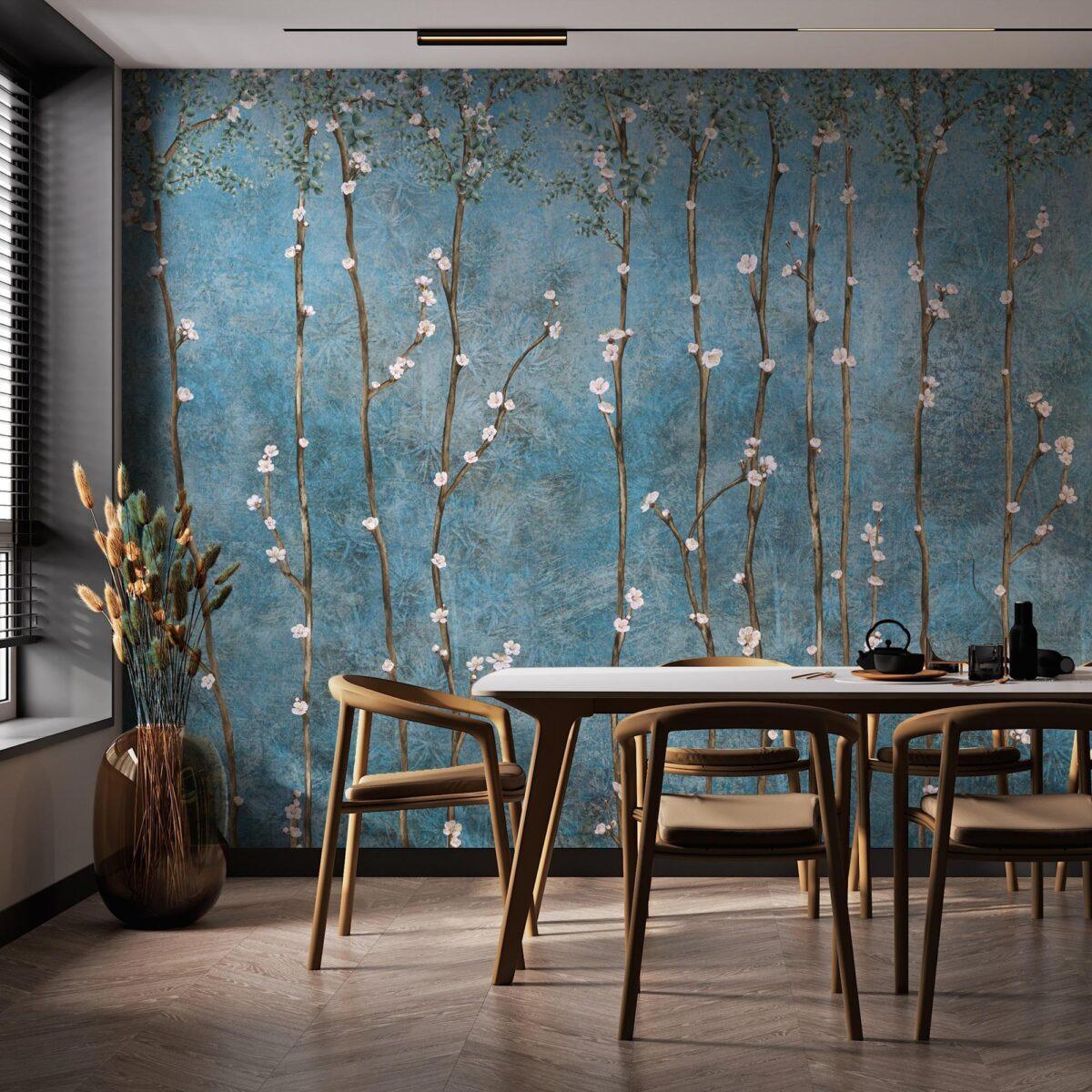 Cherry Blossom Tree Design MURAL WALLPAPER, Available in Various Paper Texture, Code SE311. It is Produced as 105 CM WIDE ROLL PANELS. - Image 5