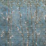Cherry Blossom Tree Design, VINYL FABRIC TEXTILE Wall Mural in Different Texture, Code SE311. It is produced as ONE PIECE WITHOUT JOINT. - Image 2
