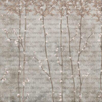 Cherry Blossom Tree Design, VINYL FABRIC TEXTILE Wall Mural in Different Texture, Code SE311. It is produced as ONE PIECE WITHOUT JOINT.