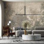 Tree Design, VINYL FABRIC TEXTILE Wall Mural in Different Texture, Code SE312. It is produced as ONE PIECE WITHOUT JOINT. - Image 6