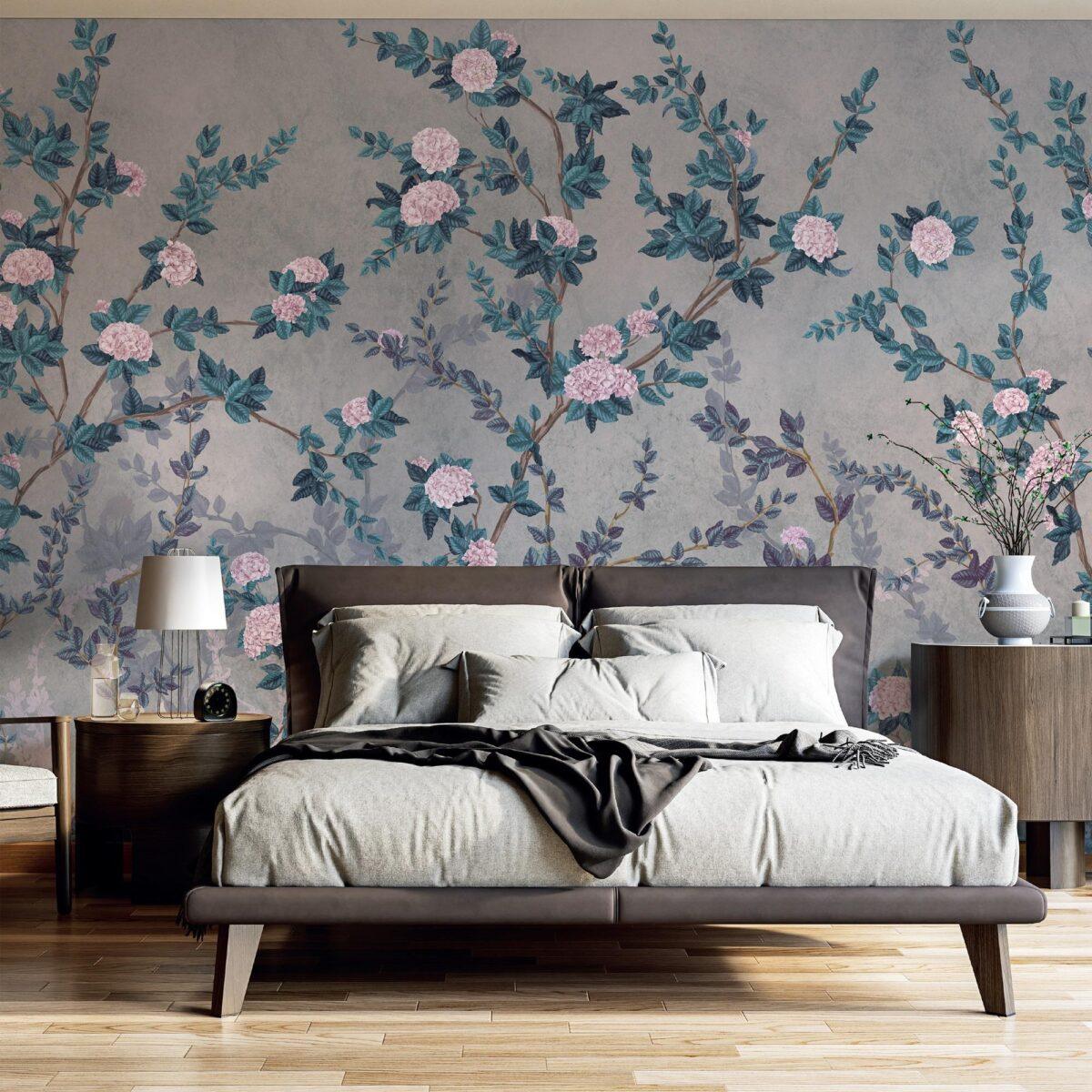 Floral Design MURAL WALLPAPER, Available in Various Paper Texture, Code SE313. It is Produced as 105 CM WIDE ROLL PANELS. - Image 5