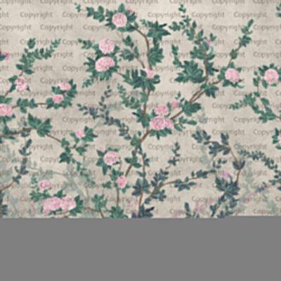 Floral Design, VINYL FABRIC TEXTILE Wall Mural in Different Texture, Code SE313. It is produced as ONE PIECE WITHOUT JOINT.