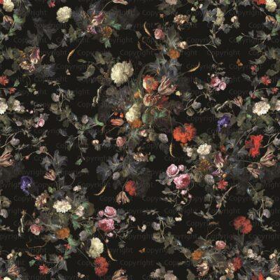 Floral Design MURAL WALLPAPER, Available in Various Paper Texture, Code SE315. It is Produced as 105 CM WIDE ROLL PANELS.