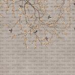 Floral and Bird Detailed Design MURAL WALLPAPER, Available in Various Paper Texture, Code SE316. It is Produced as 105 CM WIDE ROLL PANELS. - Image 3