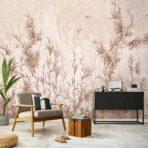 Limonium Flowers Design MURAL WALLPAPER, Available in Various Paper Texture, Code SE317. It is Produced as 105 CM WIDE ROLL PANELS. - Image 6
