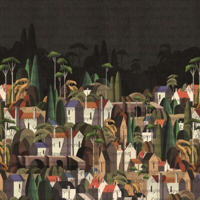 Scandinavian House Design MURAL WALLPAPER, Available in Various Paper Texture, Code SE318. It is Produced as 105 CM WIDE ROLL PANELS.