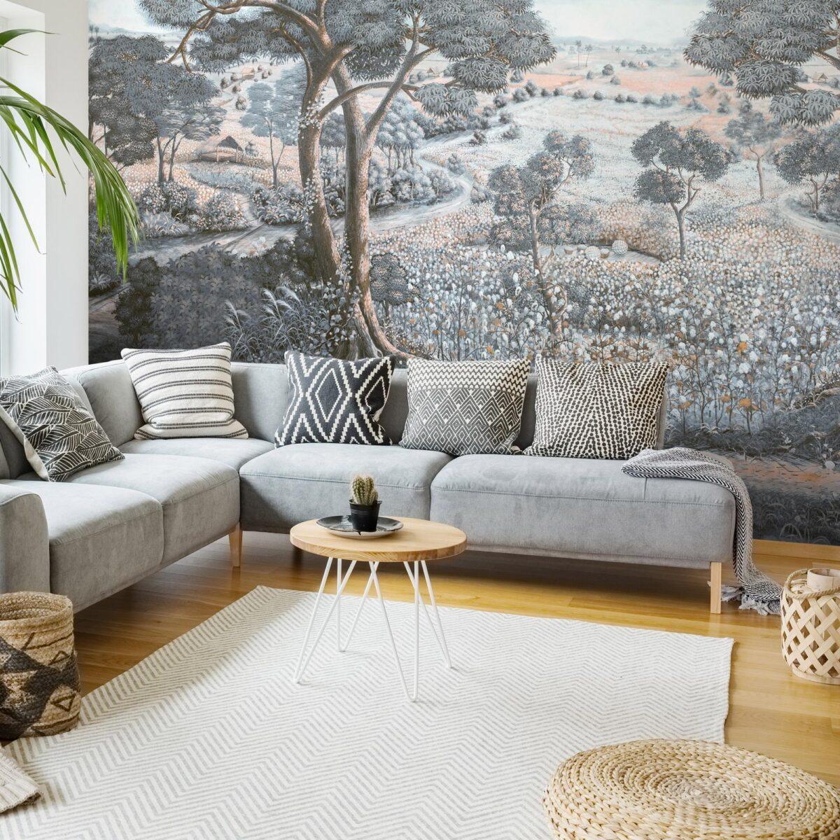 Nature Design, VINYL FABRIC TEXTILE Wall Mural in Different Texture, Code SE319. It is produced as ONE PIECE WITHOUT JOINT. - Image 5