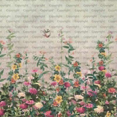 Floral Design MURAL WALLPAPER, Available in Various Paper Texture, Code SE320. It is Produced as 105 CM WIDE ROLL PANELS.