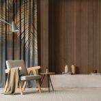 MDF Antibacterial Surface Wall Panel Dark Cinnamon Colour Code APM202 - Image 3