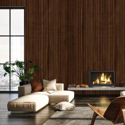 MDF Soft Touch Antibacterial Surface Wall Panel Dark Brown Code APM500