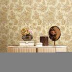 Blooming Roses Floral Pattern Wallpaper Beige Cream Code 5806-1 - Image 2