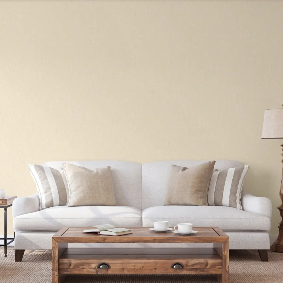 Textured Plain Wallpaper Cream Code 6801-3 - Image 5