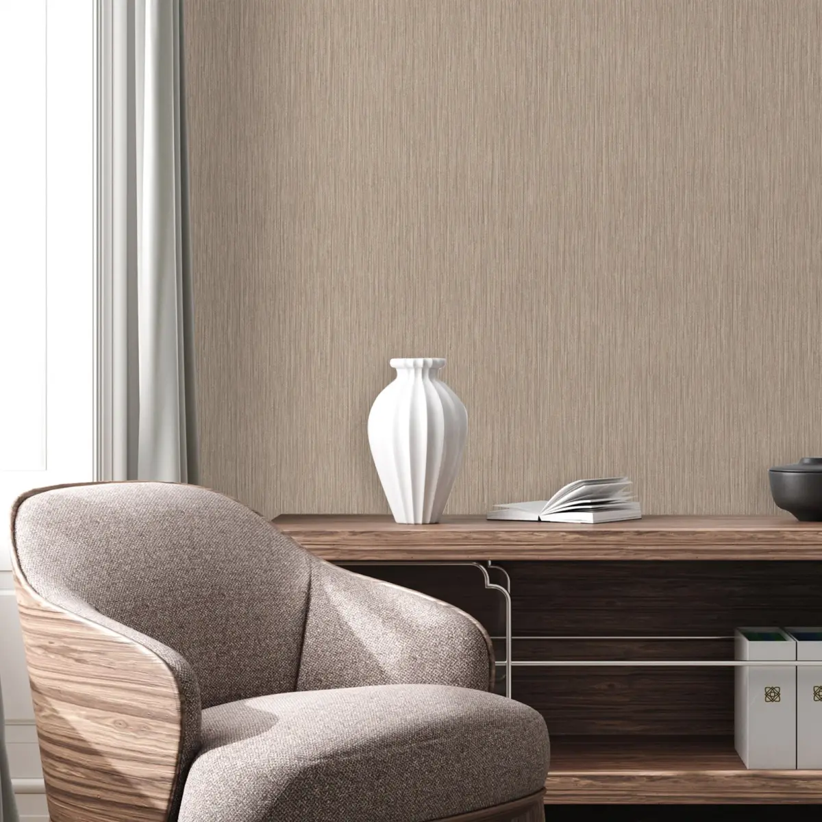 Minimalist textured wallpaper Beige Nescafe Code 5801-6 - Image 6