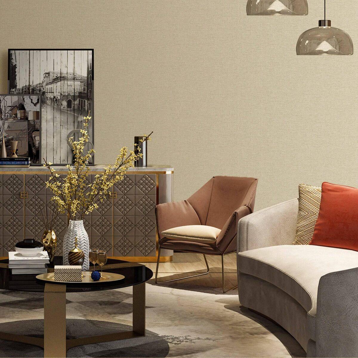 Flat Pattern Wallpaper Dark Yellow Code 1013-3 - Image 2